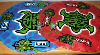 *~* 2005 TMNT AiRBORNE ASSAULT LEO & RAPHAEL *~* 🐢 Ninja Turtles Parachute Figs • $13.30