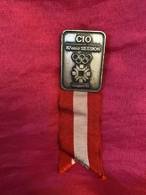 CIO - IOC 87th SESSION SARAJEVO 1984 OLYMPIC BADGE - Very Rare • $79