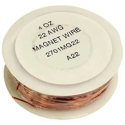 125 Foot 22 Gauge Copper Magnet Wire With Enamel Insulation (1/4 Pound) • $10.41