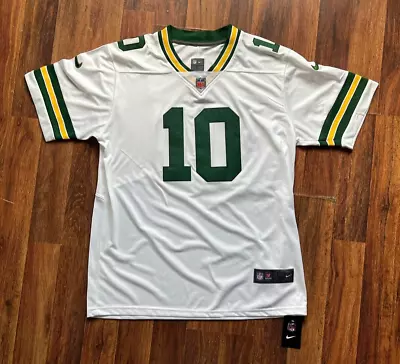 NWT Men's Green Bay Packers Jordan Love Player Game Stitched White Jersey (L) • $54.64