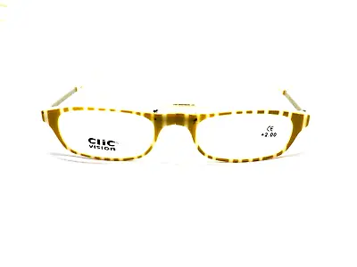 Clic Glasses For Reading Man Woman +200 Magnet Neck Yellow Plastic • $54.05