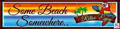 Tiki Bar Metal Mini Street Sign 3 X12  Pool Hot Tub Margaritaville Beach Decor • $13.99