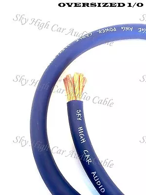 1/0 Gauge AWG BLUE Power Ground Wire Sky High Car Audio Cable Sold By The Foot • $2.75