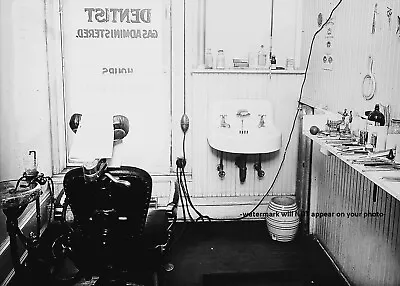 1919 Dentist Office PHOTO Dental Chair Vintage Doctor Dr Office Sink  • $5.68