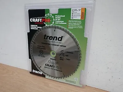 Trend 250mm 60t Tct Table Mitre Saw Blade Csb/25060 Dewalt Makita Bosch Etc • £31.89