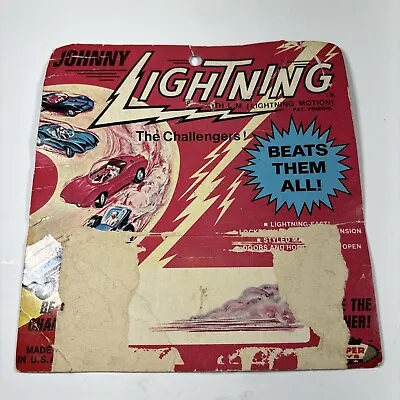 Original Vintage 1970 Topper Toys Johnny Lightning Car Blister Pack Card Back • $1.99