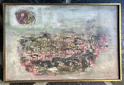 $1400 • Buy Asian Modernist Oil Painting, Unidentified, Style Of Zao Wou Ki, Signed