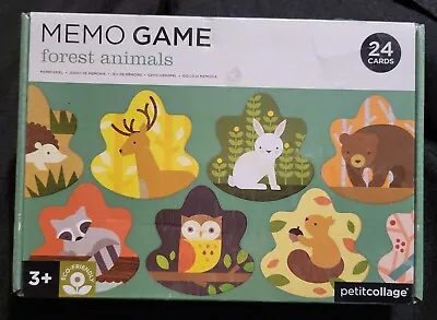 Memory Game Forest Animals  Petitcollage Age 3+ Brand New Sealed  • $9.99