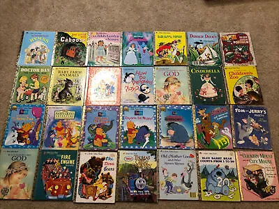 Vintage Little Golden Book Lot Of 28 Little Red Caboose Cinderella Disney + • $32.50