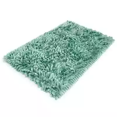 Performance Bath Rug Mint Shiny Chenille Top Memory Foam 17x24” • $17.49