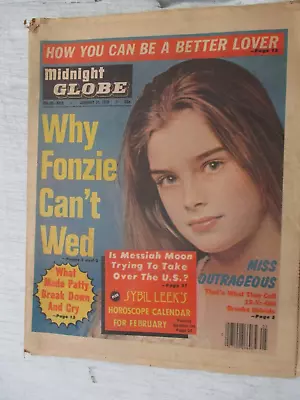 Midnight Globe Tabloid Magazine January 31 1978 Brooke Shields Henry Winkler • $32.95