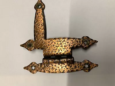 $15 • Buy 10 Vtg. Hammered Copper Color Cabinet Hinges And 5 Cupboard Door Handles