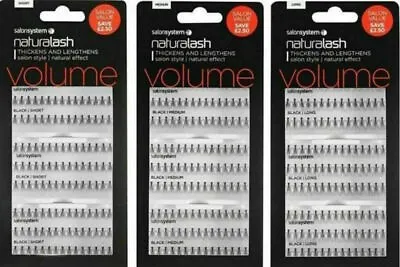 £7.84 • Buy Salon System Naturalash Individual Eyelashes Volume - Black Short Medium Long