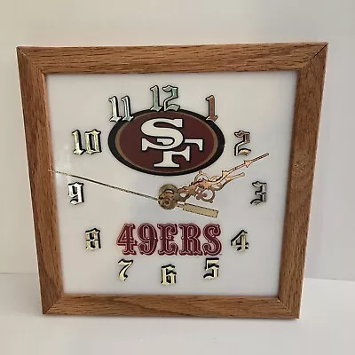 San Francisco 49ers Wood Frame Wall Clock • $13.99