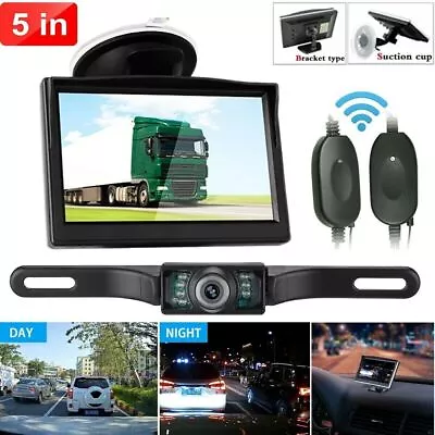 5  Backup Camera Wireless Car Rear View HD Parking System Night Vision+Monitor • $28.79