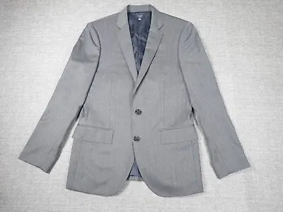 J Crew Ludlow Herringbone 100% Wool Blazer Jacket Men's 36S Gray 18613 • $49.99