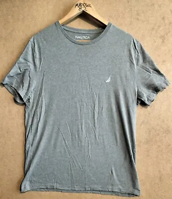 Mens Nautica Short Sleeve T' Shirt. Grey. Soft.  (Size L). Classic Fit. BNWOT • £3.99
