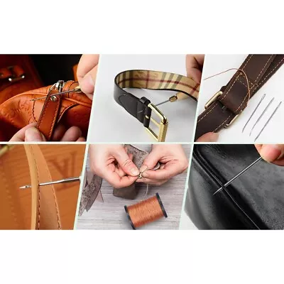 Convenient Sewing Kit For Leather And Shoe Repair Awls Needles Thick Thread • £18.36