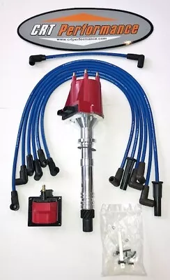 Premium Gm Chevy Efi Tbi 4.3l 262 V6 Distributor Red + 48k Coil + 8mm Blue Wires • $159.73