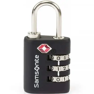 $22.90 • Buy Samsonite Travel Accessories 3 Dial TSA Combination Lock Black 32443