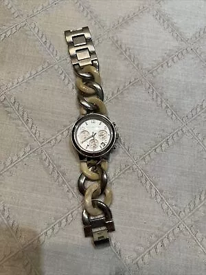 Michael Kors Runway Twist Chronograph Silver Dial Watch MK4263  NEEDS BATTERY • $29.95