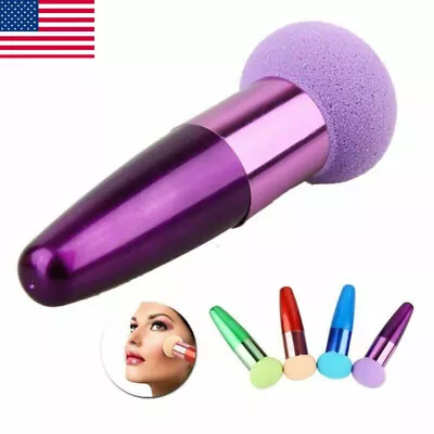 Beauty Makeup Applicator Foundation Blender Buffer Sponge Smooth Handle 9cm US • $1.66