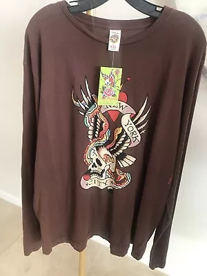 Ed Hardy By Christian Audigier S￼kull  New York City With Stones   2xl Nwtags • $45