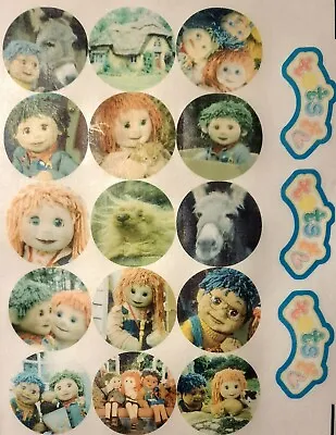 Tots Tv 80s 90s Party Cake Toppers X18 EDIBLE Pre Cut Fun Retro Party Decoration • £3.95