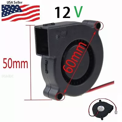 $7 • Buy 12V DC 50mm Gdstime Blower Radial Cooling Fan Hotend Extruder RepRap 3D Printer