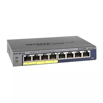 NETGEAR GS108PE  8-Port Gigabit Smart Managed Plus Switch 53w 4xPoE • $204