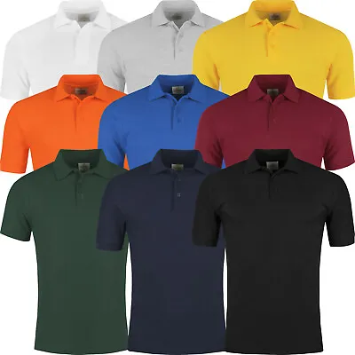 £6.99 • Buy Mens Polo Shirts Short Sleeve Pique Regular Fit Premium Work Casual Plain Top