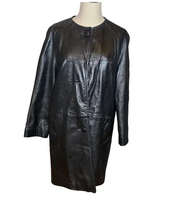Vintage Golet Original Leather Soft Coat Jacket Button 10 • $45