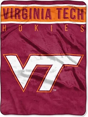 NCAA Virginia Tech Hokies Large 60  X 80  Basic Raschel Bagged Blanket Fan Gift • $45