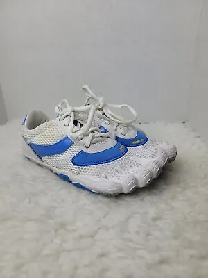 Vibram FiveFingers Womens Shoes Size 6.5   White/Blue  Running Sneaker (W3446) • $70