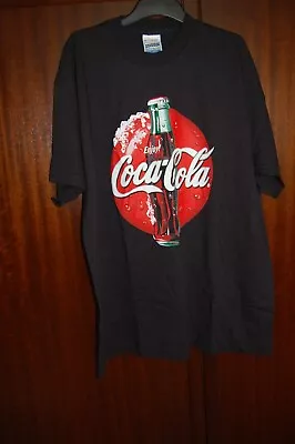 Mans Ladies Black Short Sleeve Cotton Coca Cola T Shirt Size XL • £4.99