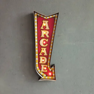 3D LED Arrow Shaped Sign-Lighted ARCADE Arrow Sign Wall Decor For Christmas  • $28