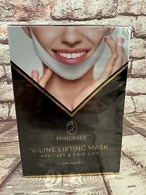 PHILOFACE V Line Mask 9pc Chin Up Patch Anti-Aging All Skin Types Natural • $17.79