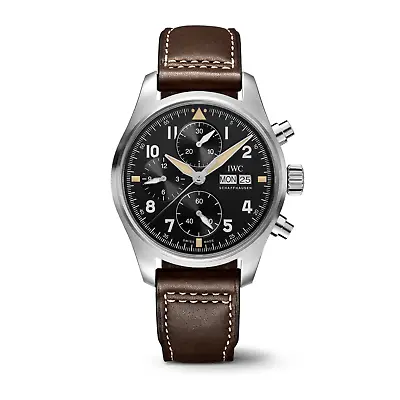 IWC Pilot's Men's Black Dial Stainless Steel Leather Strap Swiss Watch IW387903 • $5750