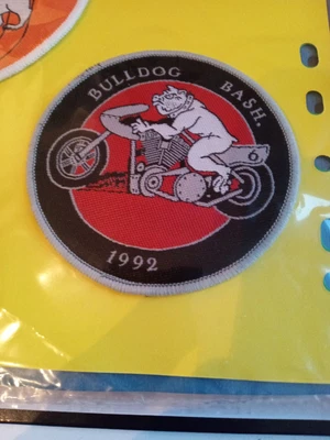 £10 • Buy MOTORCYCLE Patch BULLDOG BASH  1990 Hells Angels Outlaw Biker