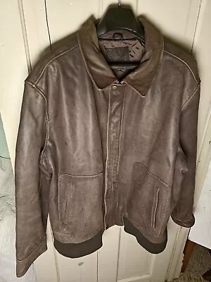 Cherokee Men's Size 2XL Overcoat Jacket Brown Tumbled Leather  • $79.99