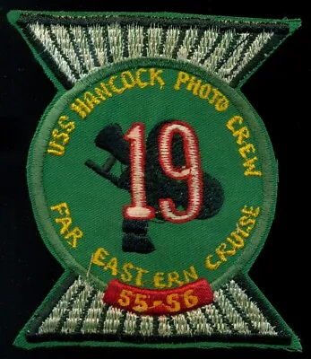 USN USS Hancock Photo Crew Far East Cruise 1955-1956 Patch JN • $15