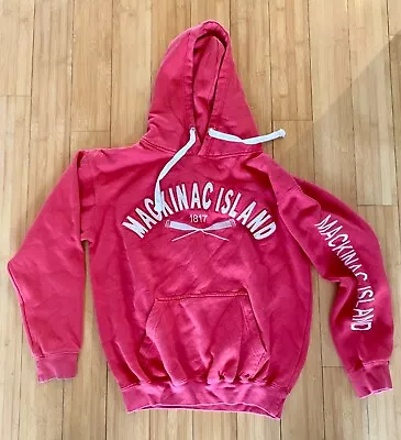 Mackinac Island Michigan Dark Pink Hoodie Men’s Small  • $12