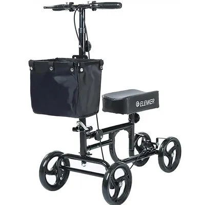 $59.91 • Buy Adjustable Knee Walker Scooter Foldable Medical Steerable Crutch Alternative USA