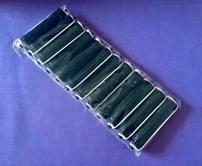 HAIRDRESSING ** 12 X BLACK EXTRA LARGE  PERM HAIR CURLERS/ ROLLERS RODS • £3.50