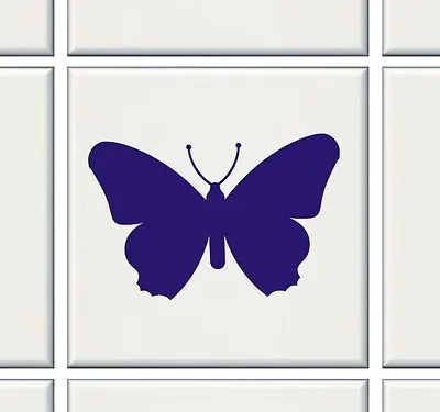 12x Butterfly Tile Transfers Stickers Kitchen Bathroom Many Colours For 6  Or 4  • £3.99