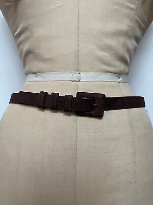 YSL Vintage Leather Brown Belt Women Large • $72.62