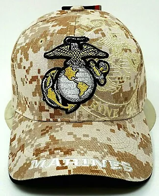 U.S. MARINES Cap Hat United States Military Marine Corps OSFM Adjustable NWT • $14.41