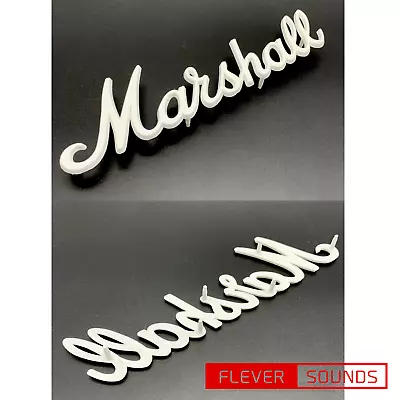 MARSHALL LOGO MARK Standard Amplifier Medium White LOGO00004 225mm X 60mm New • $39.89