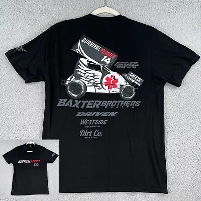 Survival Flight 14 Shirt Mens Small Dirt Car Racing Double Sided Air Evac • $11.99