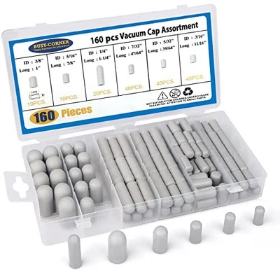 $18.50 • Buy Rubber Vacuum Caps Plug Kit 160 PCS Assorted Vacuum Plugs Hose End Caps Assor..